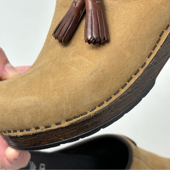 Dansko Shannon Tan Leather Mule Clogs Size 37 (6.5-7) - Picture 4 of 14